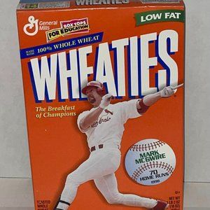 1998 Mark McGwire Wheaties  Box Unopened St. Louis Cardinals  Good Condition